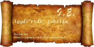 Igyártó Estilla névjegykártya